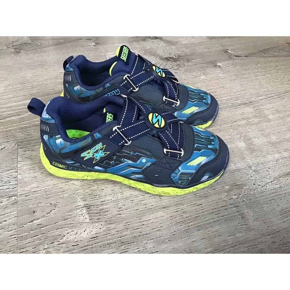 Skechers Cosmic Foam-PORTAL X 97502L Blue Shoes Youth Boys Size 2